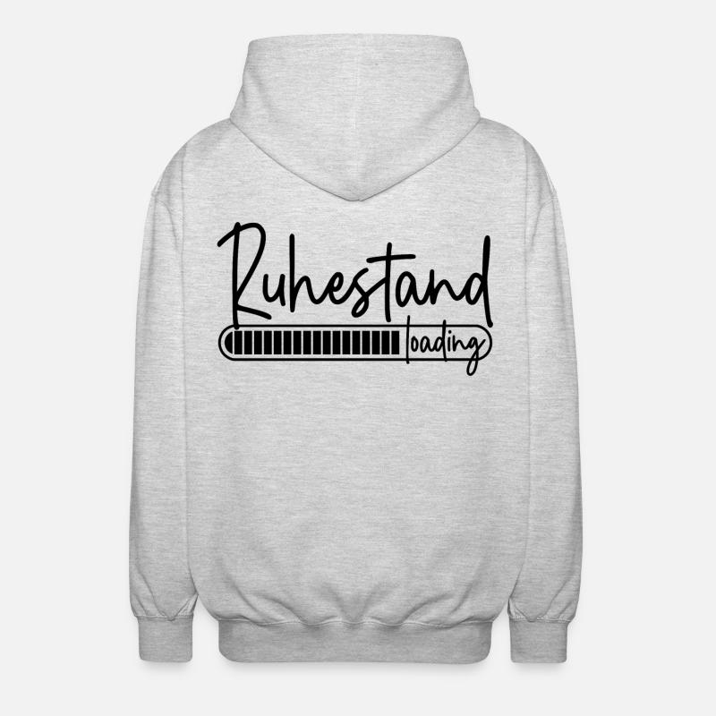 Ruhestand loading - Unisex Kapuzenjacke - Hellgrau meliert