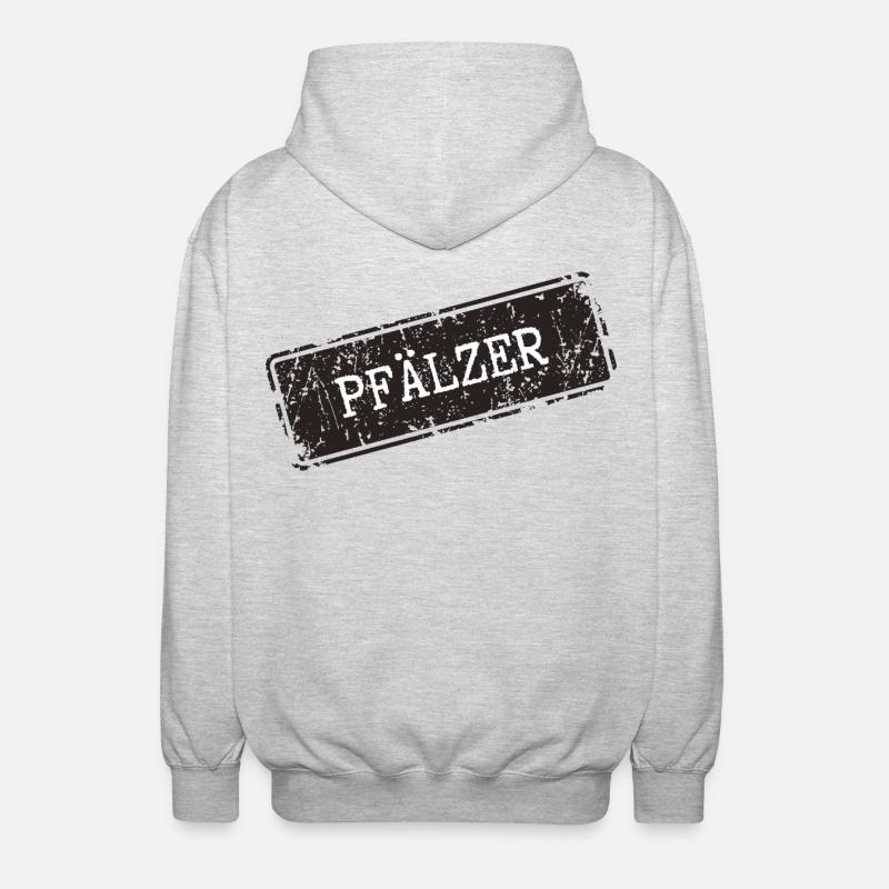 Conception d'impression régionale du Palatinat - Veste à capuche unisexe - gris clair chiné