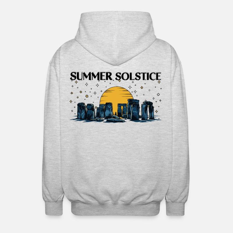 Litha Pagan Solstice d’été Midsommar - Veste à capuche unisexe - gris clair chiné