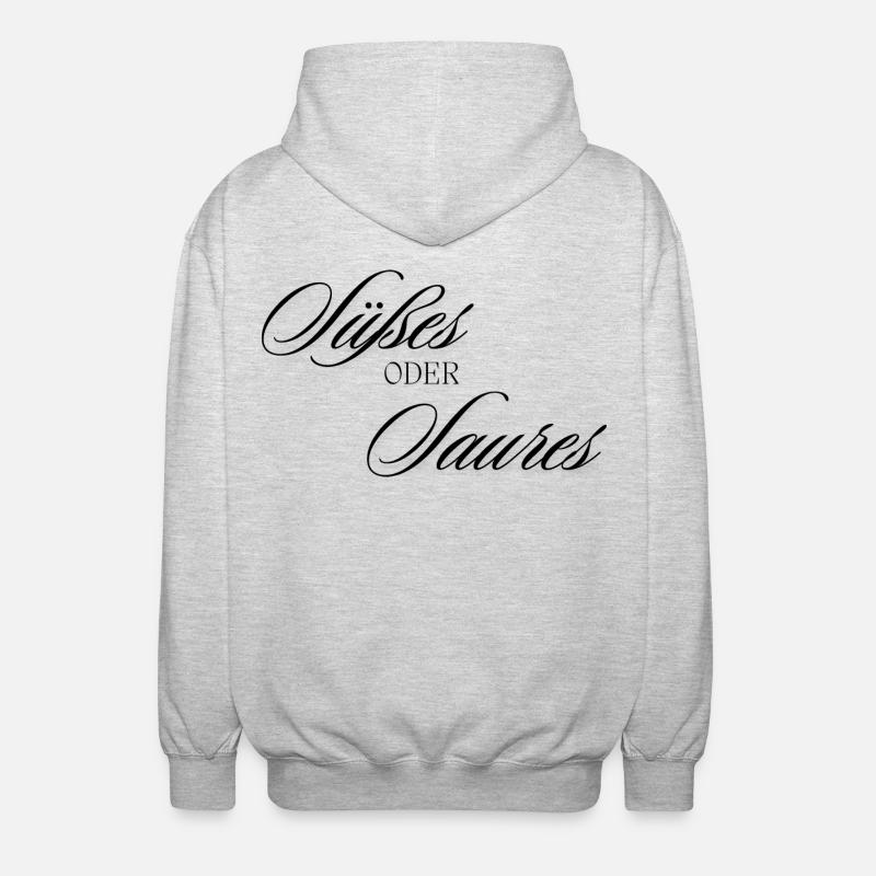 Süßes oder Saures - Unisex Kapuzenjacke - Hellgrau meliert