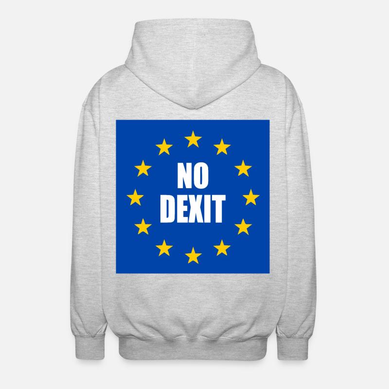 No dexit - Unisex Hooded Jacket - light heather grey