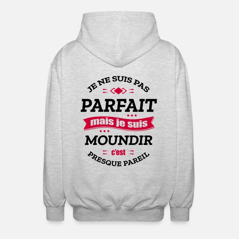 MOUNDIR PARFAIT - PRENOM MOUNDIR - Veste à capuche unisexe - gris clair chiné