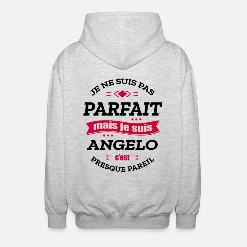 ANGELO PARFAIT - PRENOM ANGELO - Veste à capuche unisexe - gris clair chiné