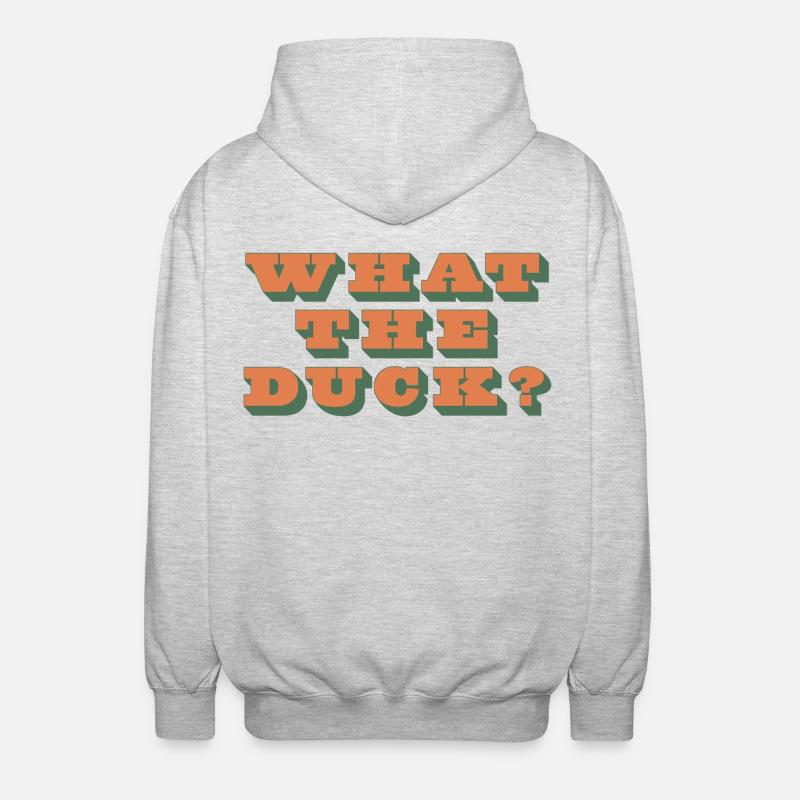 Qu’est-ce que c’est que le canard ?! - Veste à capuche unisexe - gris clair chiné
