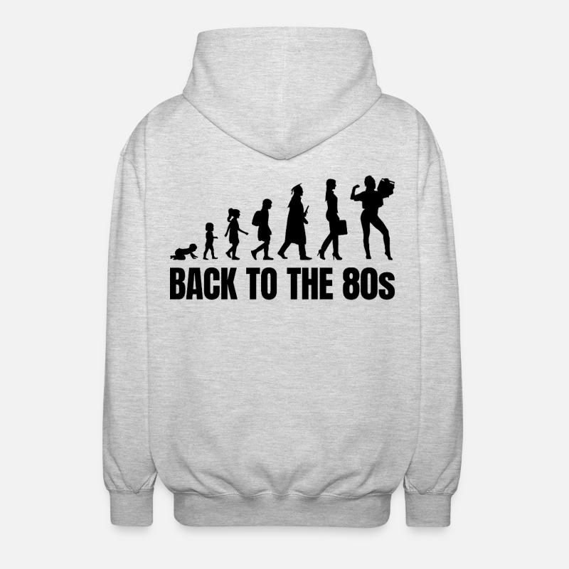 80s Evolution - Unisex Hooded Jacket - light heather grey
