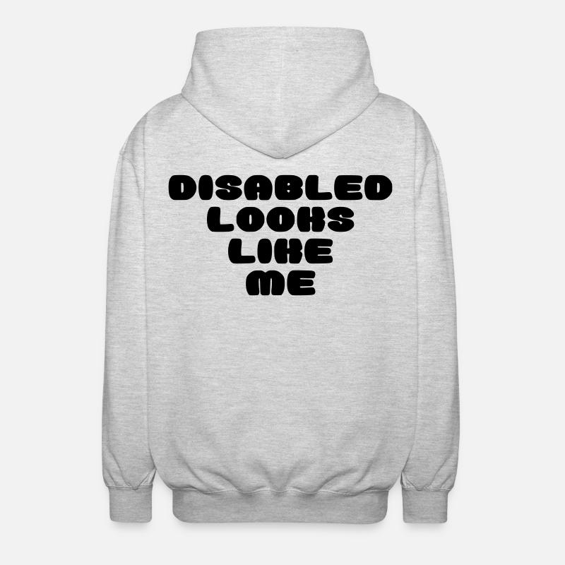 Une personne handicapée ressemble à ça * - Veste à capuche unisexe - gris clair chiné