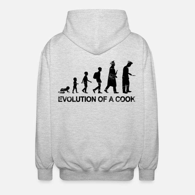 Évolution du chef - Veste à capuche unisexe - gris clair chiné