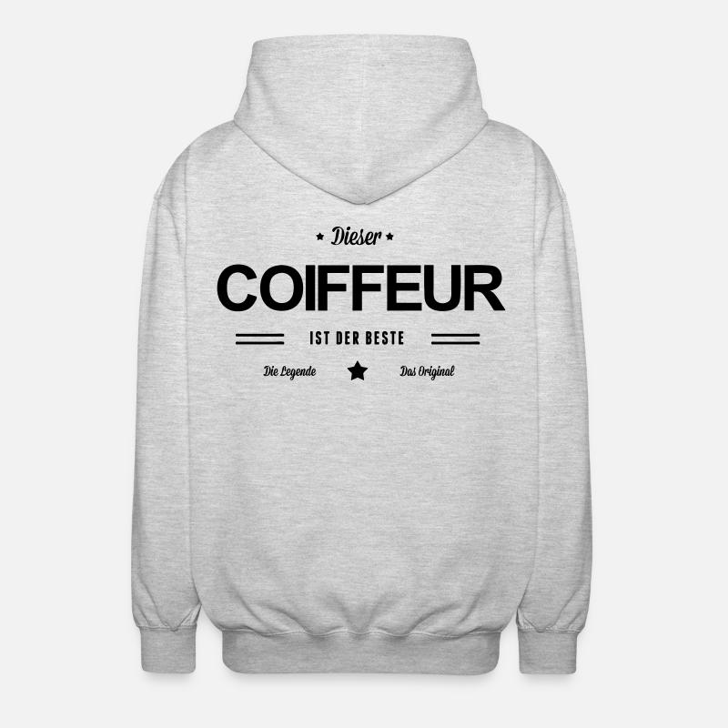 Bester Coiffeur - Unisex Kapuzenjacke - Hellgrau meliert