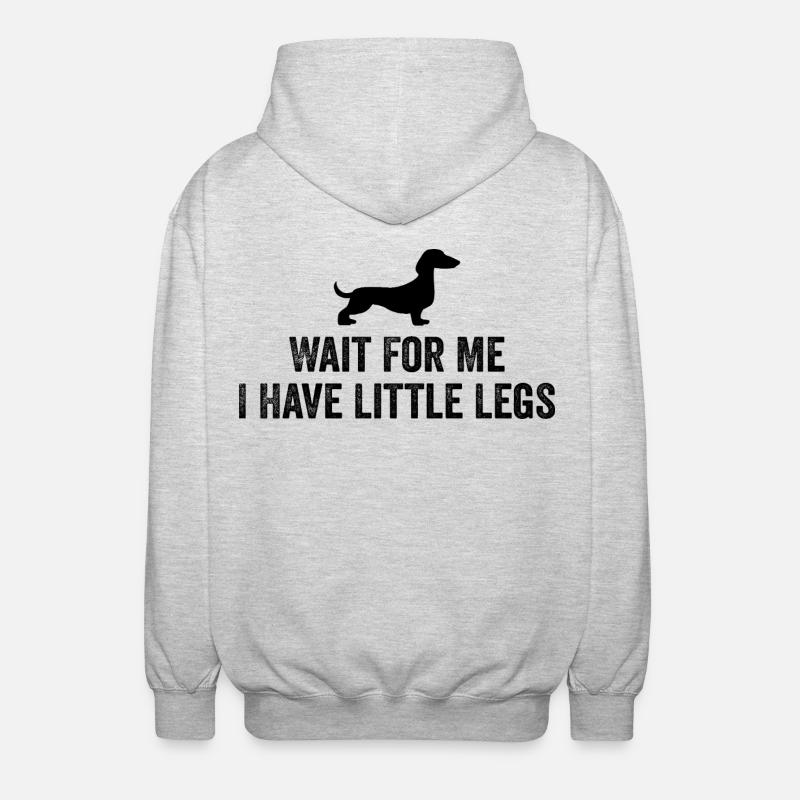 Bester Dackel Mama Papa Hundebesitzer Geschenk - Unisex Kapuzenjacke - Hellgrau meliert