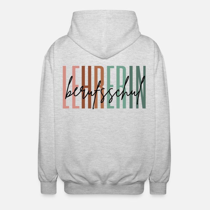 Lehrerin Berufsschule Berufsschullehrerin Geschenk - Unisex Kapuzenjacke - Hellgrau meliert