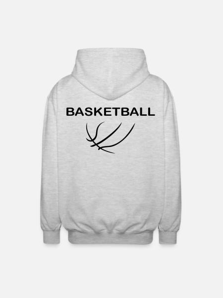 Basket-ball - Veste à capuche unisexe - gris clair chiné