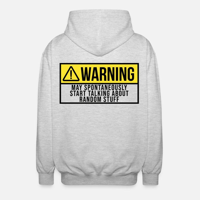 ADHD Start Talking About Random Stuff - Unisex Hooded Jacket - light heather grey