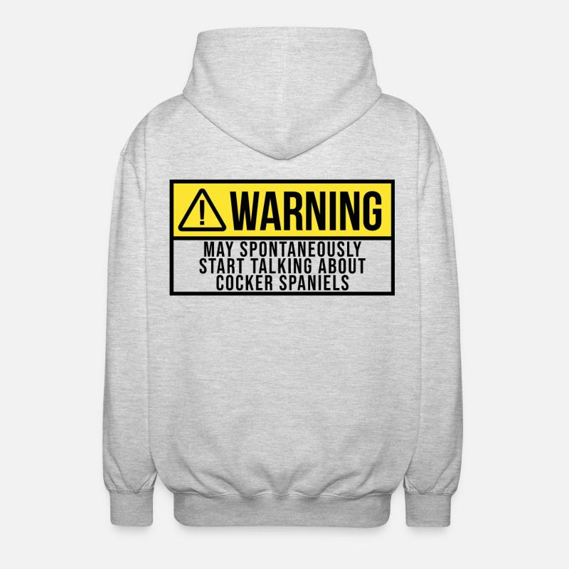 Cocker Spaniel - Veste à capuche unisexe - gris clair chiné