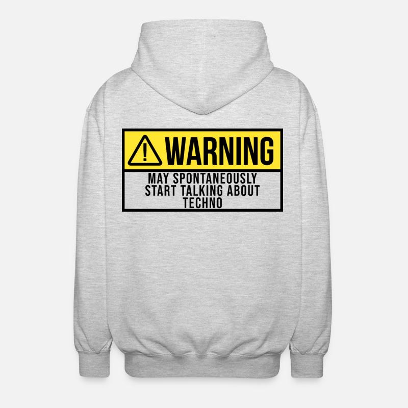 techno - Veste à capuche unisexe - gris clair chiné