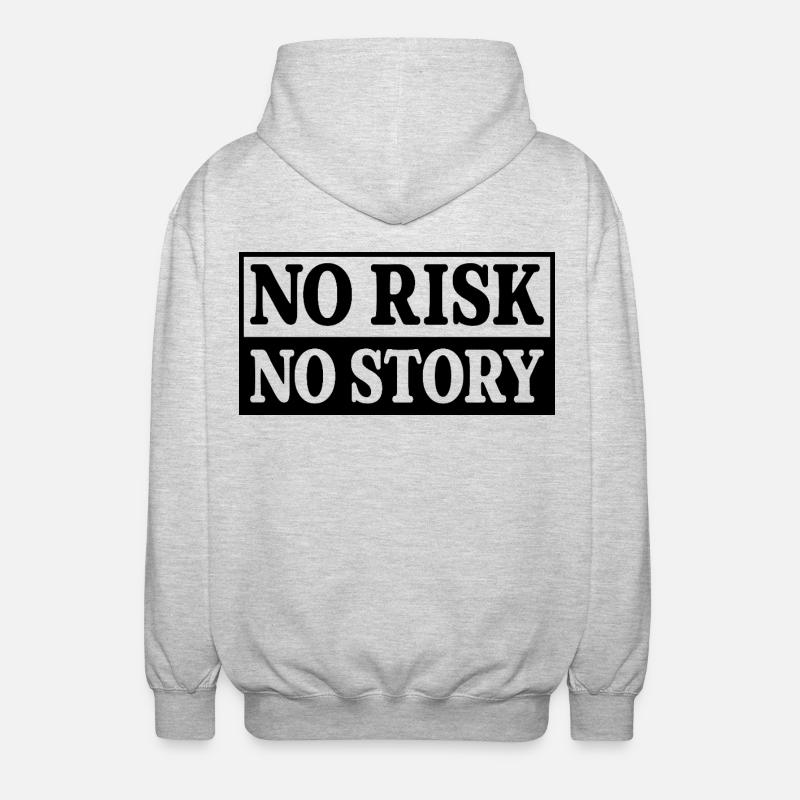Pas de risque, pas d’histoire - Veste à capuche unisexe - gris clair chiné