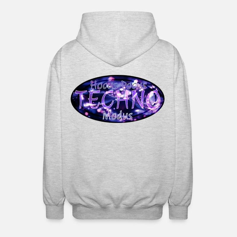 Hocus Pocus Techno Modus - Unisex Kapuzenjacke - Hellgrau meliert