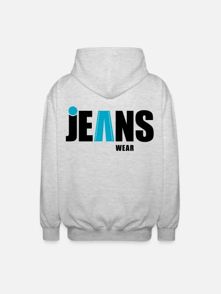 Jeans Wear with a dot - Unisex Hooded Jacket - light heather grey