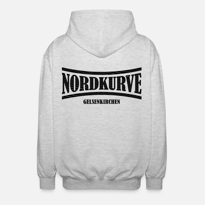 Nordkurve Gelsenkirchen Geschenkidee - Unisex Kapuzenjacke - Hellgrau meliert