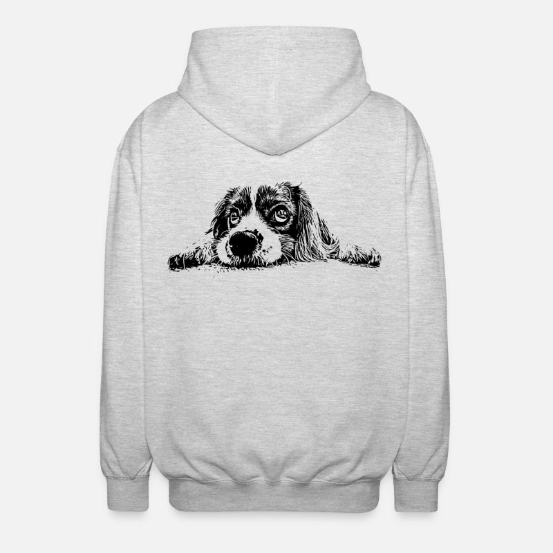 Cocker Spaniel - Unisex Kapuzenjacke - Hellgrau meliert