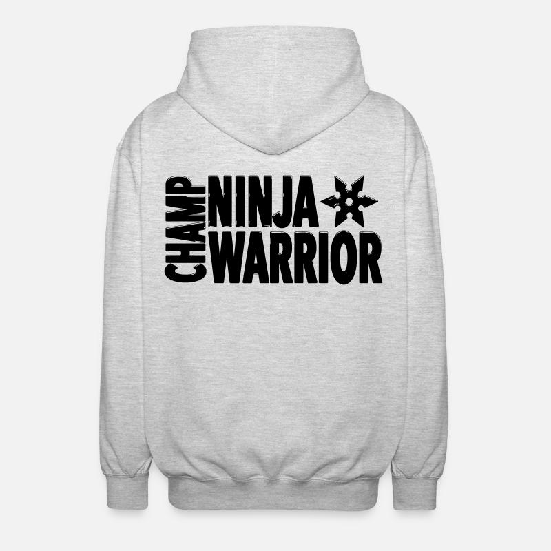 Chase Ninja Warrior – Strong Action Statement - Unisex Kapuzenjacke - Hellgrau meliert