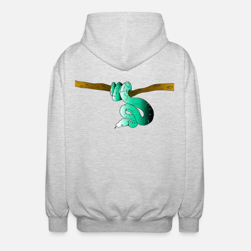 Serpent (couleur) - Veste à capuche unisexe - gris clair chiné