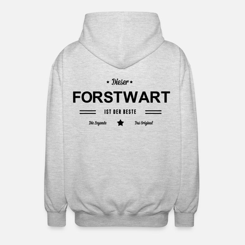 Bester Forstwart - Unisex Kapuzenjacke - Hellgrau meliert