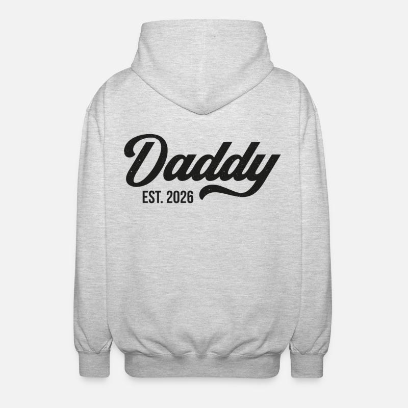 Daddy Est. 2026 - Unisex Kapuzenjacke - Hellgrau meliert