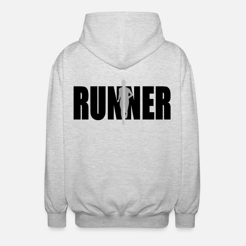 Runner - Unisex Kapuzenjacke - Hellgrau meliert