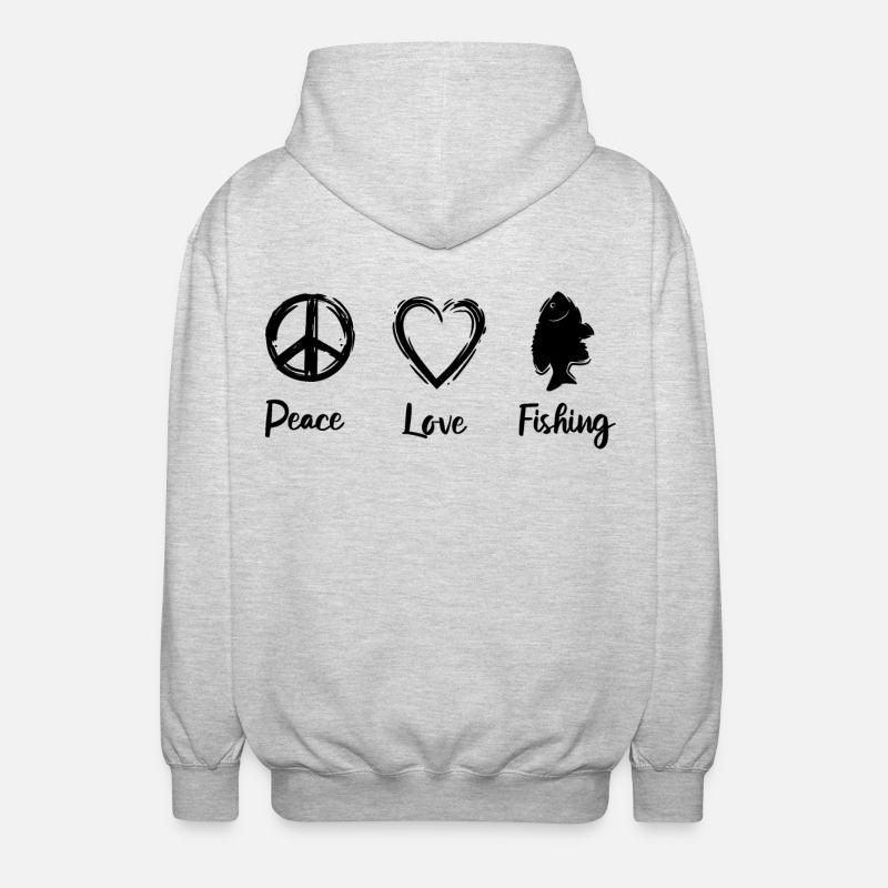 La routine du pêcheur - Veste à capuche unisexe - gris clair chiné