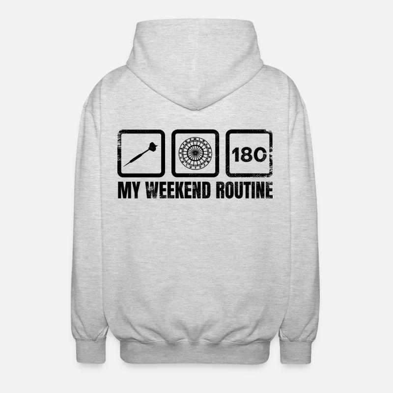 Ma routine du week-end - Veste à capuche unisexe - gris clair chiné