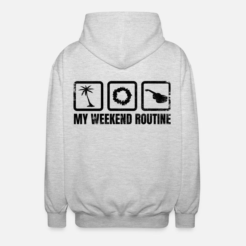 Ukulele Weekend - Unisex Hooded Jacket - light heather grey