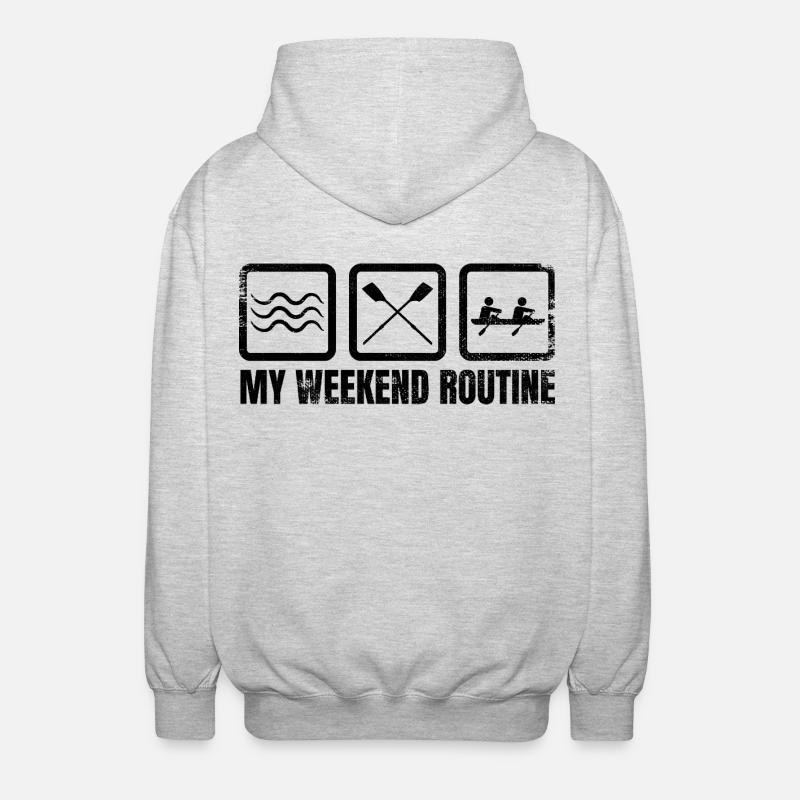 Ma routine du week-end - Veste à capuche unisexe - gris clair chiné