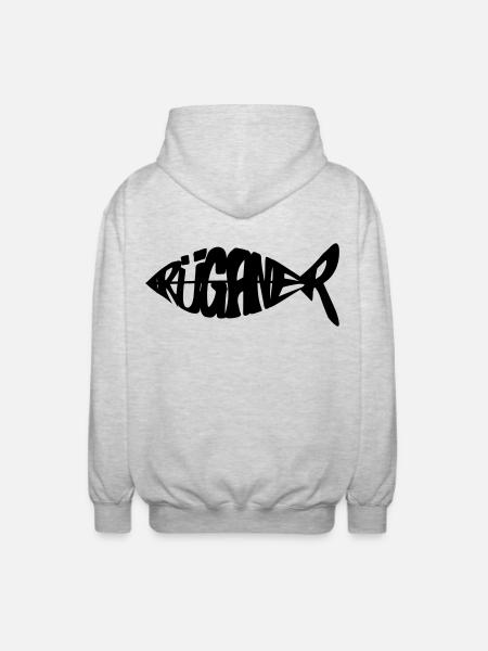 Rüganer Fisch - Rügen - Unisex Hooded Jacket - light heather grey