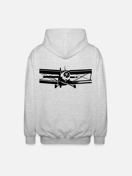 Antonov 2 - Veste à capuche unisexe - gris clair chiné