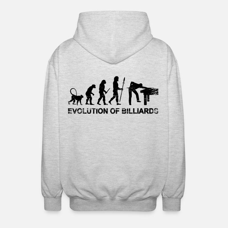 Billard Evolution - Veste à capuche unisexe - gris clair chiné