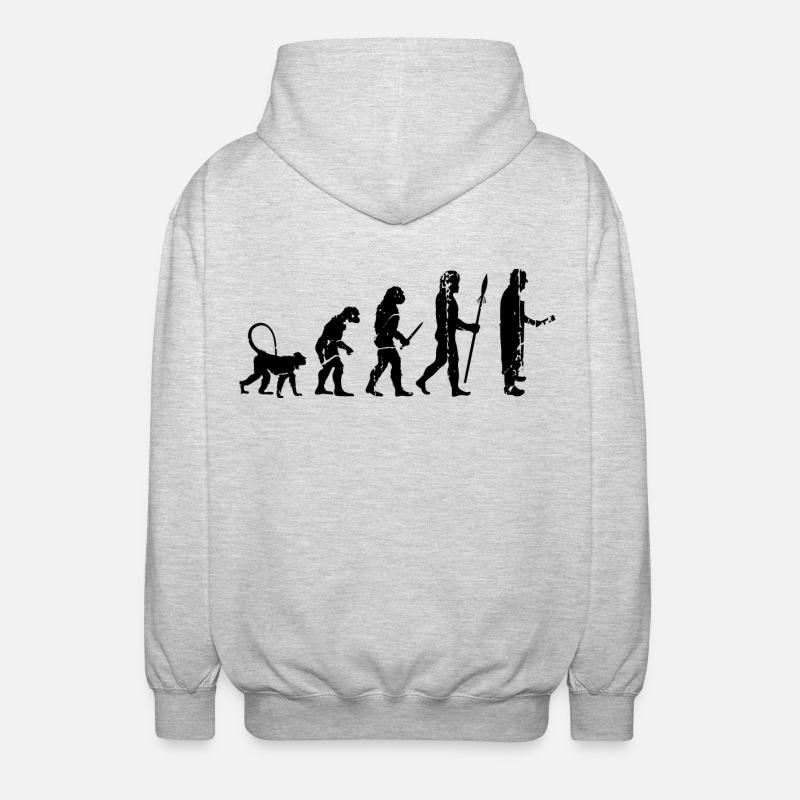 Évolution de Fleischer - Veste à capuche unisexe - gris clair chiné