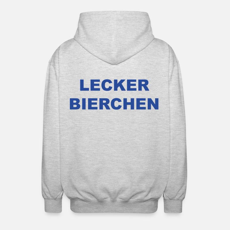 Lecker Bierchen T-Shirt - Unisex Kapuzenjacke - Hellgrau meliert