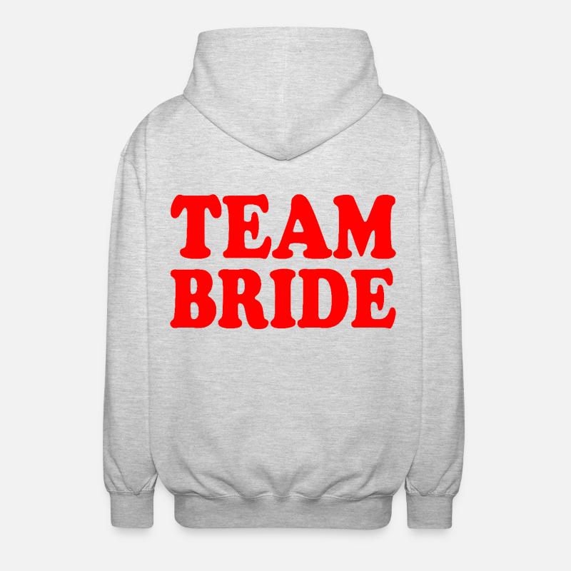 Team bride - Unisex Kapuzenjacke - Hellgrau meliert