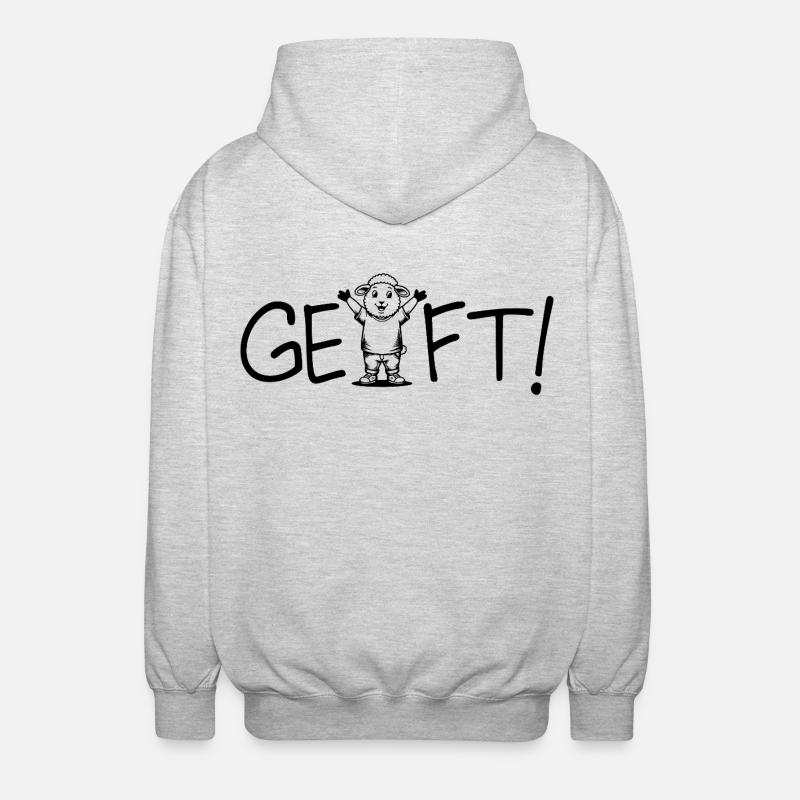 Marché conclu ! Moutons - Veste à capuche unisexe - gris clair chiné
