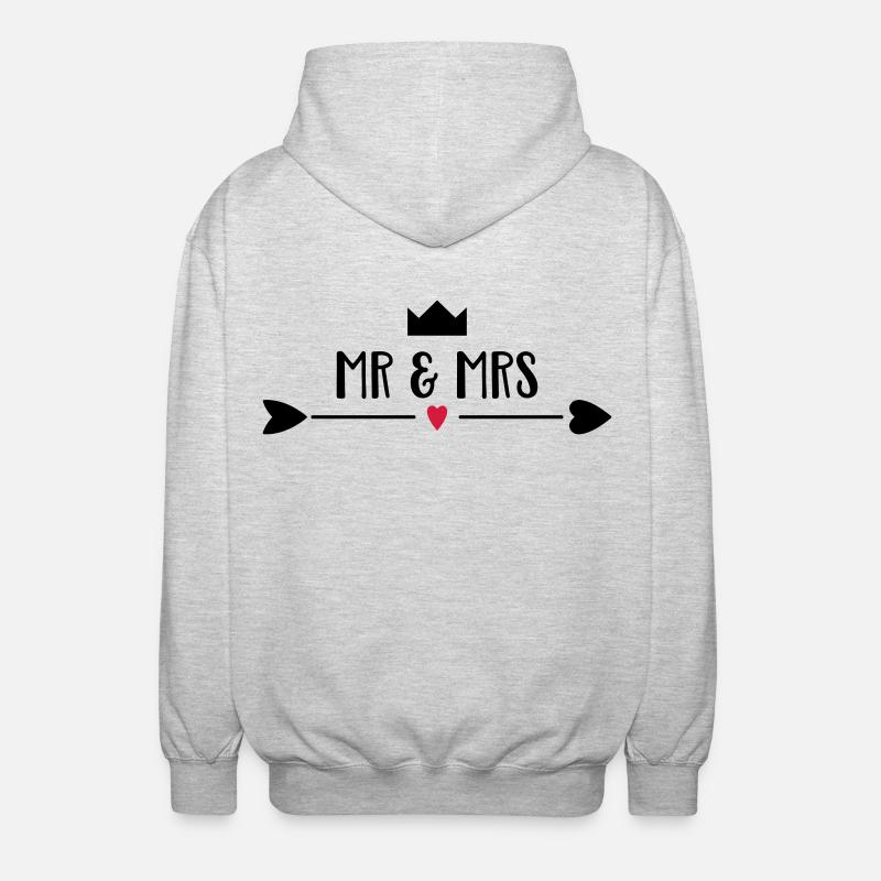 wedding - Unisex Hooded Jacket - light heather grey