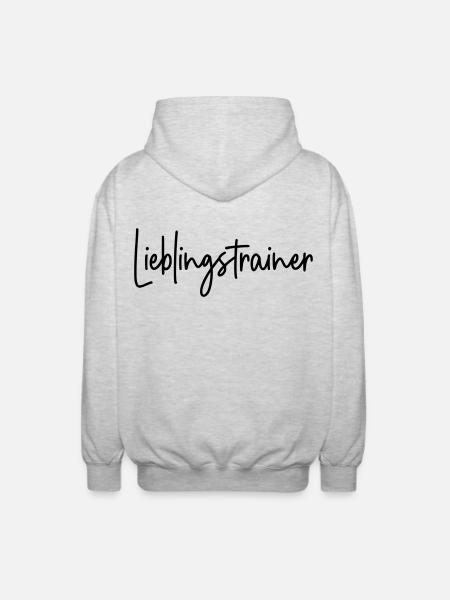 Lieblingstrainer Trainer - Unisex Kapuzenjacke - Hellgrau meliert