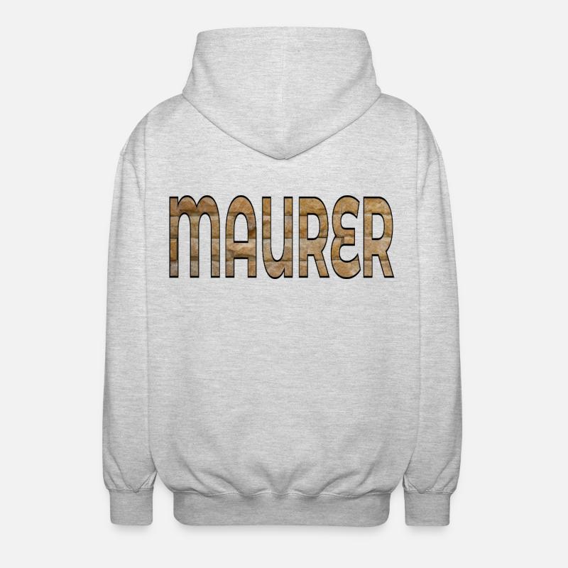 BRIQUES DE CONSTRUCTION DE MAÇONS - Veste à capuche unisexe - gris clair chiné