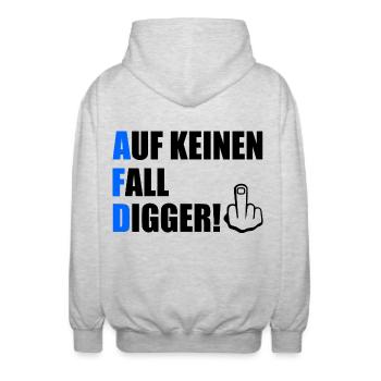 Certainement pas digga - Veste à capuche unisexe - gris clair chiné - Dos - AI Model Male 185 light (185cm)