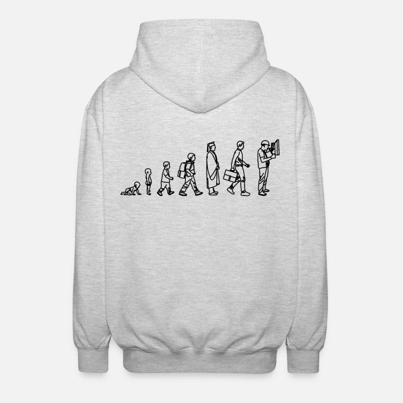 Évolution de l’électricien - Veste à capuche unisexe - gris clair chiné