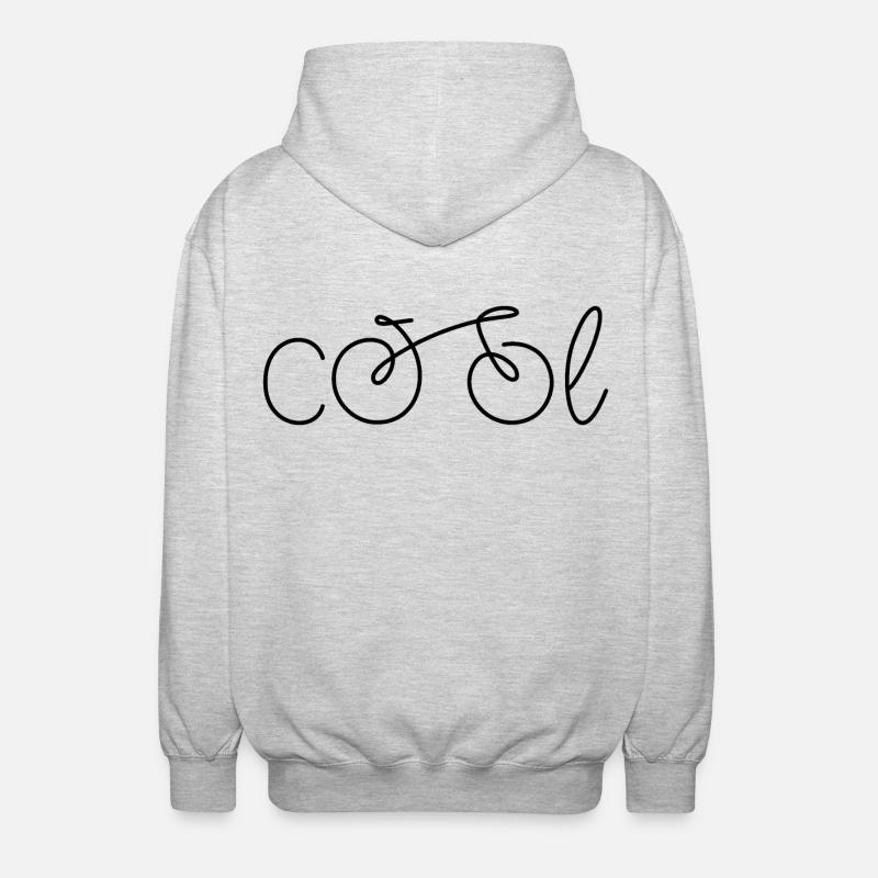 Bicyclette - Veste à capuche unisexe - gris clair chiné