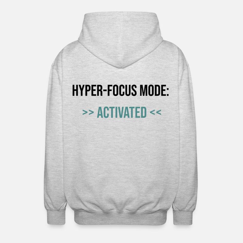 Mode Hyper-Focus : Activé - Déclaration - Veste à capuche unisexe - gris clair chiné