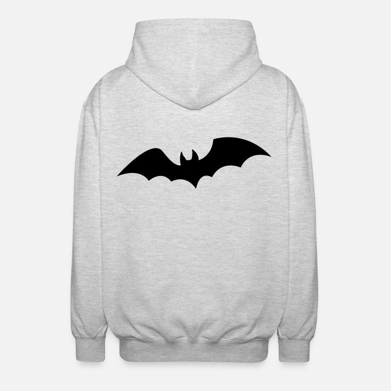 bat - Unisex Hooded Jacket - light heather grey