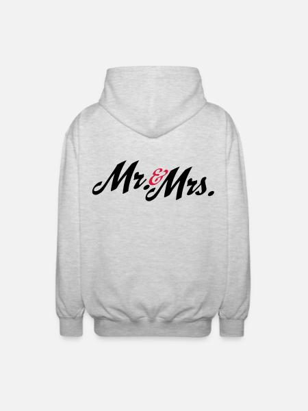 mariage - Veste à capuche unisexe - gris clair chiné