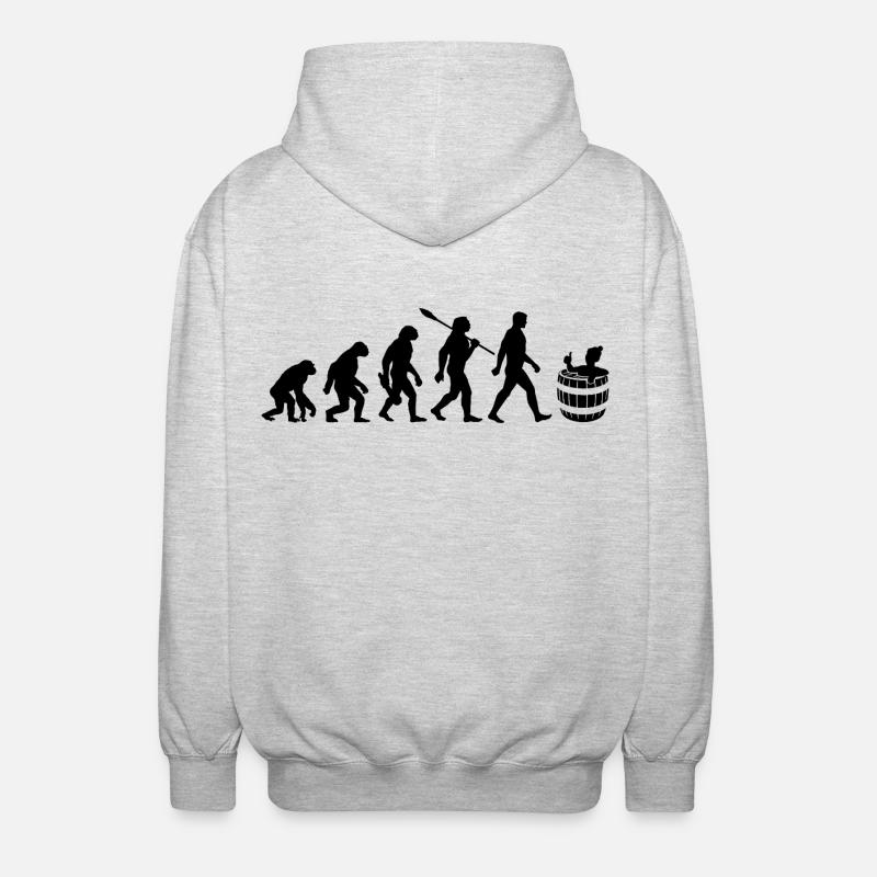 Evolution - Eisbader - Winterbaden - Eisbaden - Unisex Kapuzenjacke - Hellgrau meliert