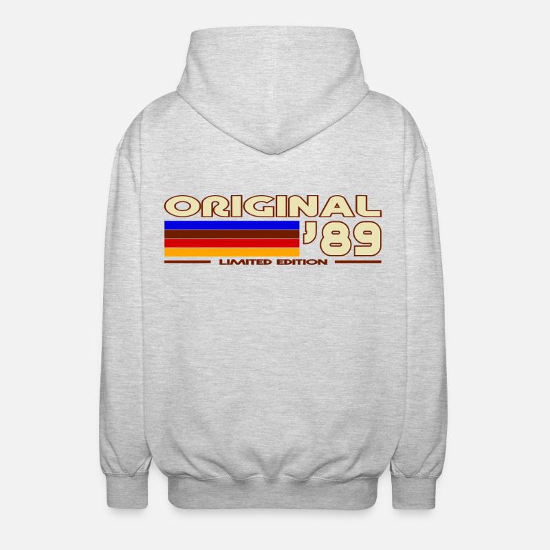 Original 89 Retro Stripes - Veste à capuche unisexe - gris clair chiné
